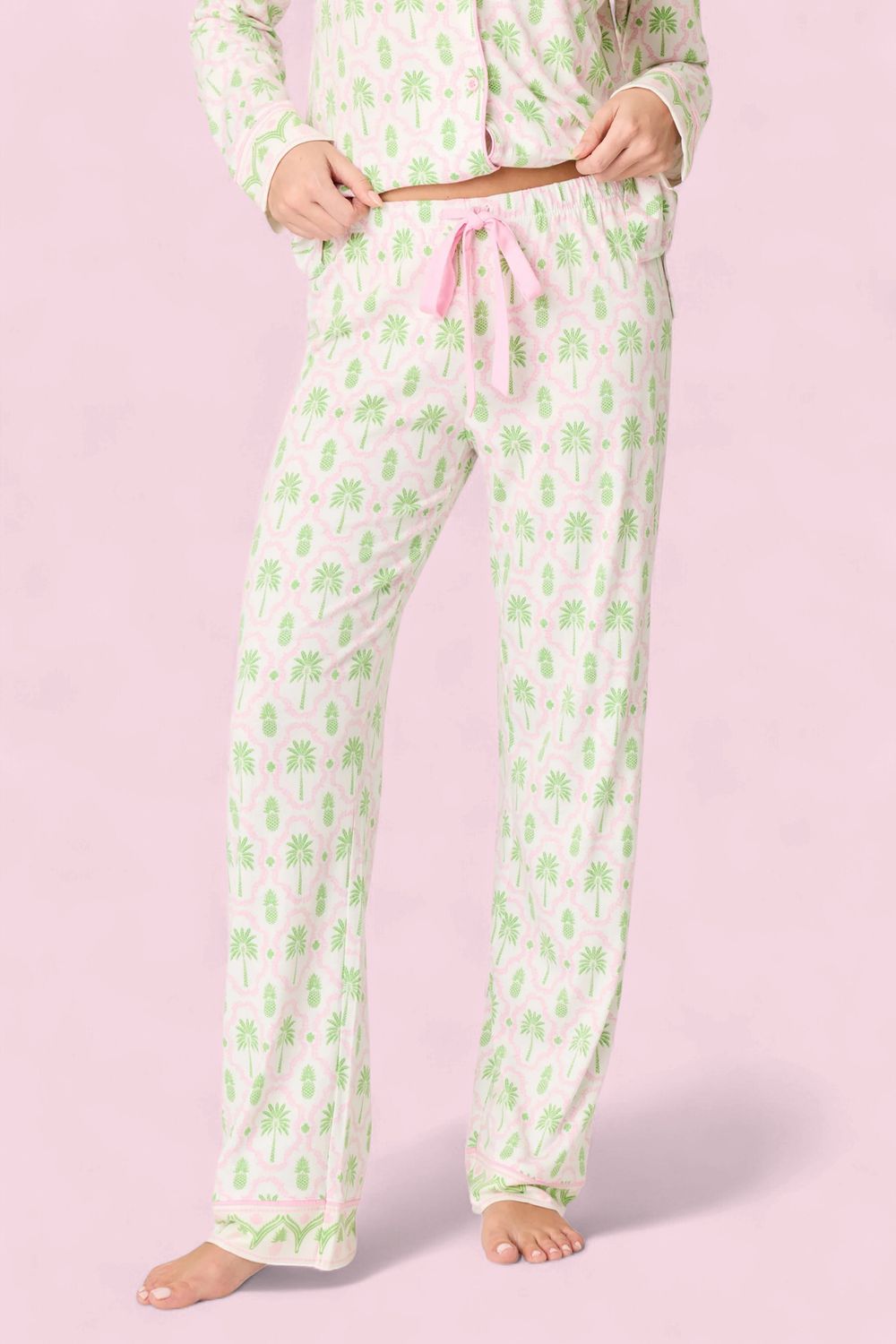 PJ Salvage Palm Pants Ivory