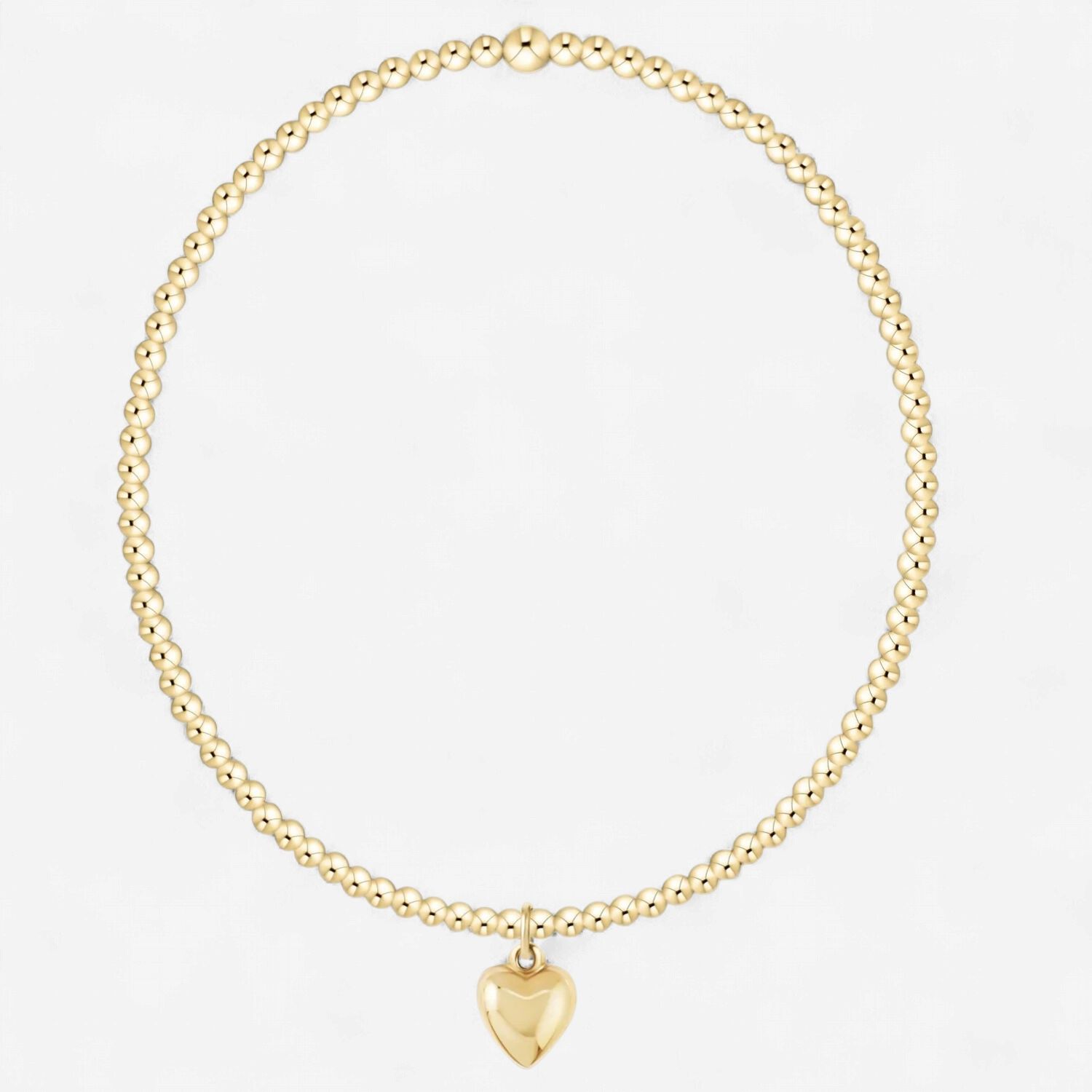 Classic Gold 2mm Bracelet-Love Plush Small Gold