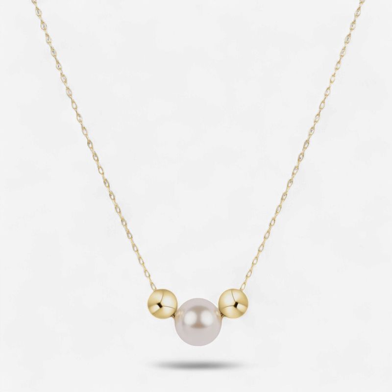 16" Necklace Gold-Purpose Pearl