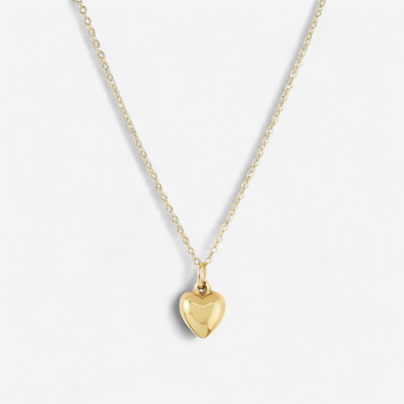 16" Necklace Gold-Love Plush Small Gold Charm