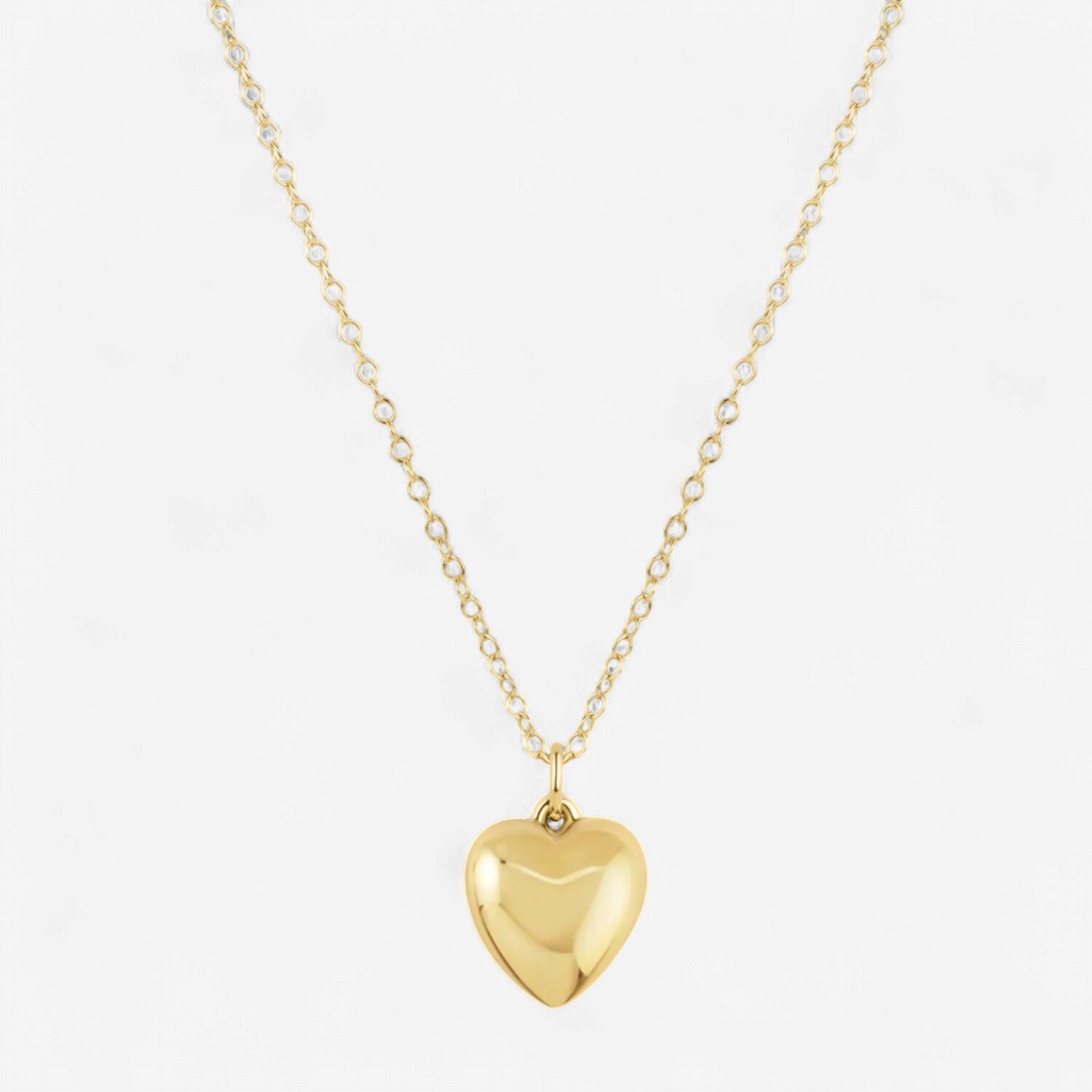 16" Necklace Gold-Love Plush Gold Charm