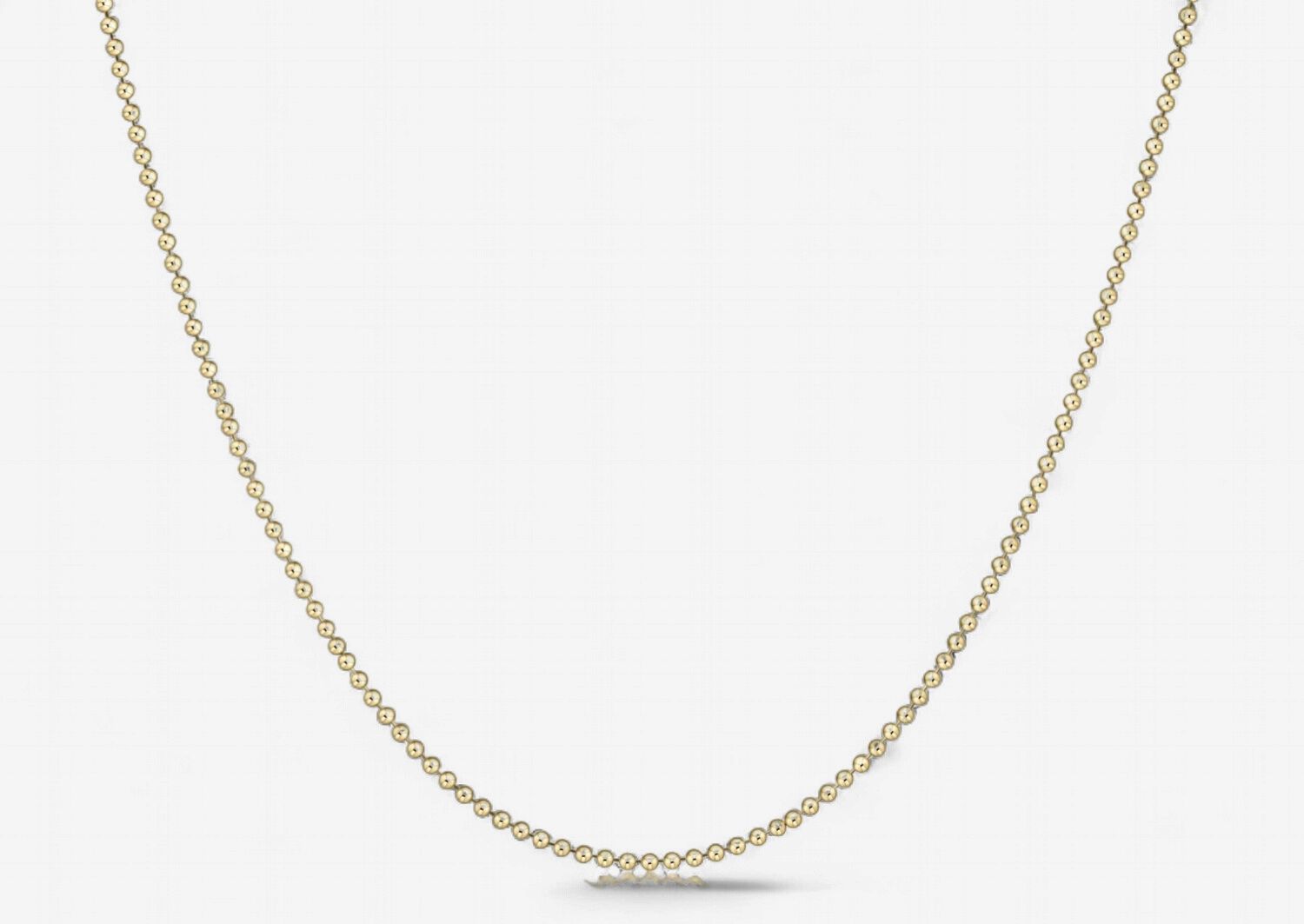 15" Choker Classic Beaded Chain-Gold