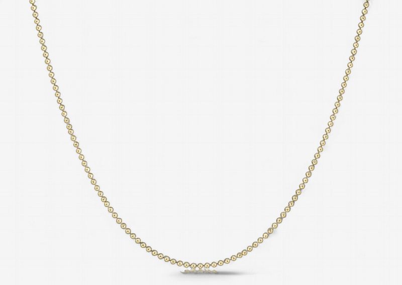 15" Choker Classic Beaded Chain-Gold