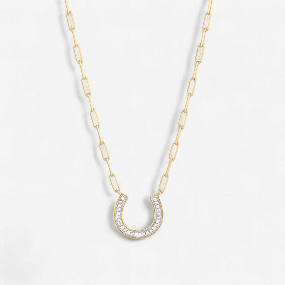 Lucky Horse Shoe Pendant Necklace