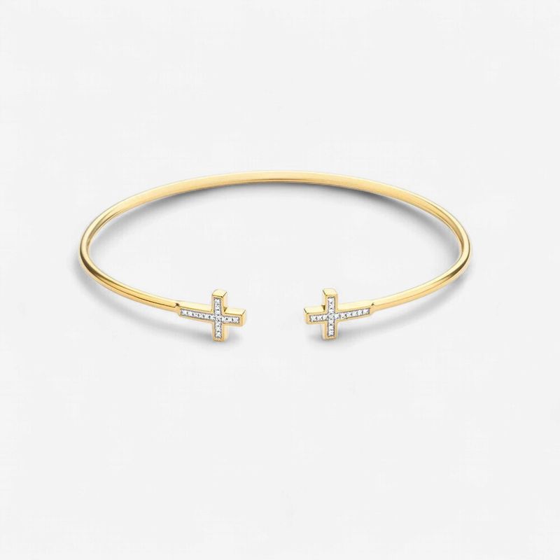 Cross Flexi Cuff Bracelet-Medium
