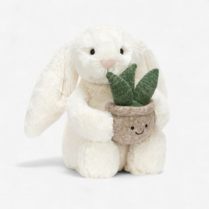 Jellycat Cream Bunny with Plant