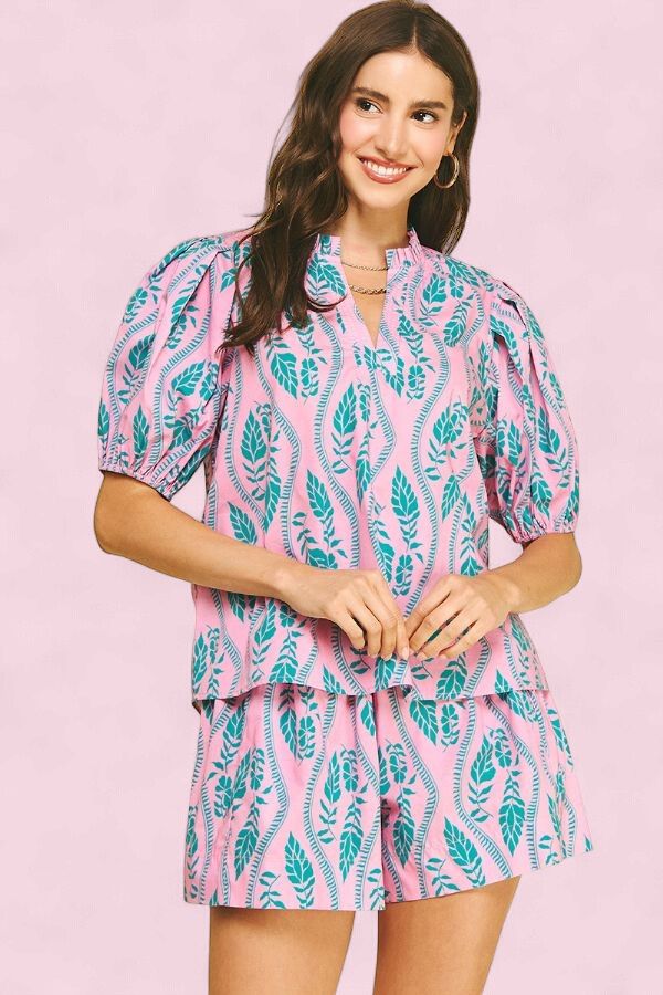 Pinch Botanical Print Top