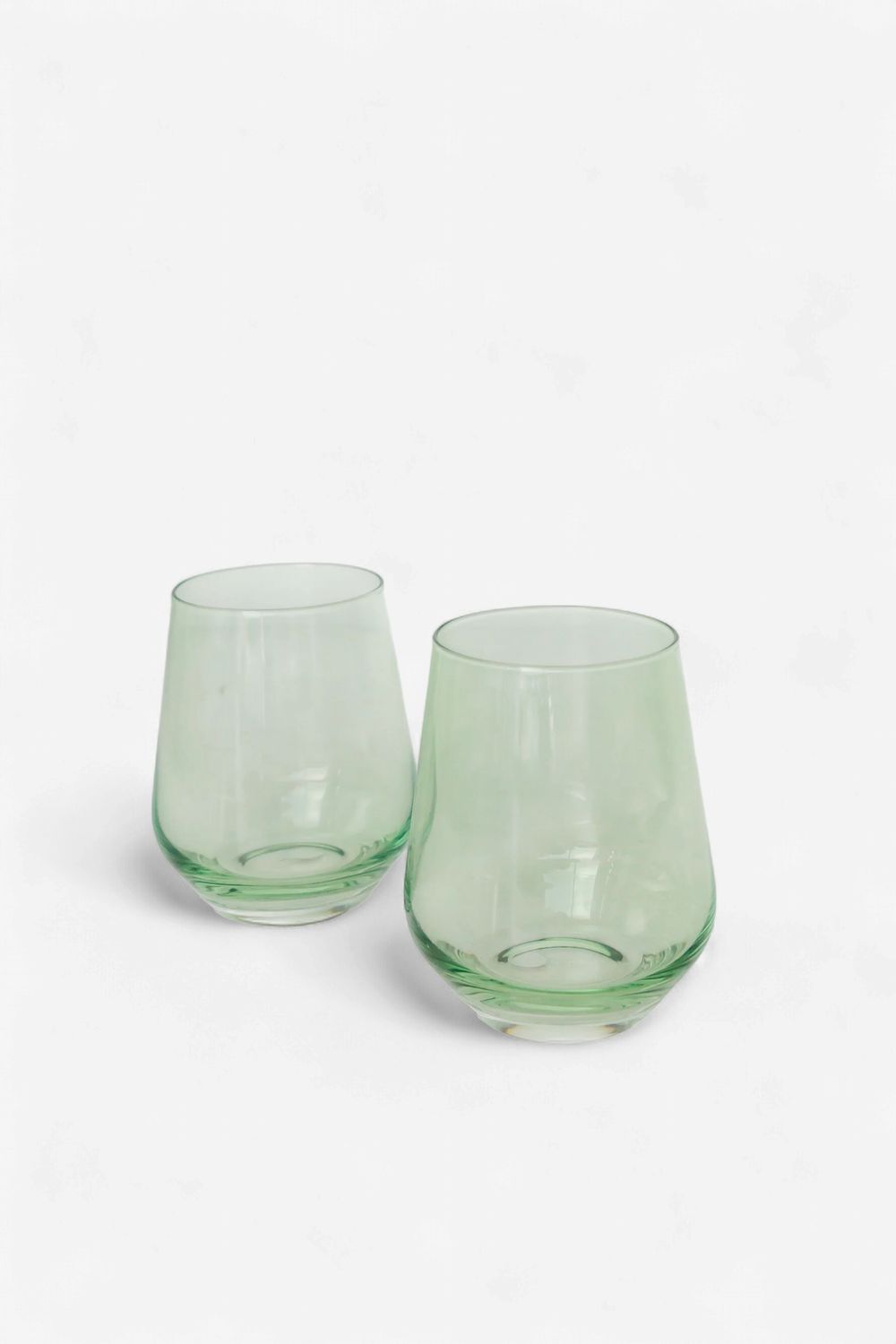 Estelle Colored Stemless Wine Set/2-Mint-Clement