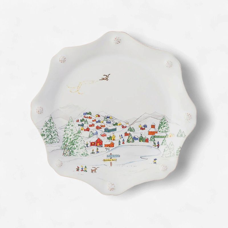 Juliska Berry &amp; Thread North Pole Dessert/Salad Plate-Rusher