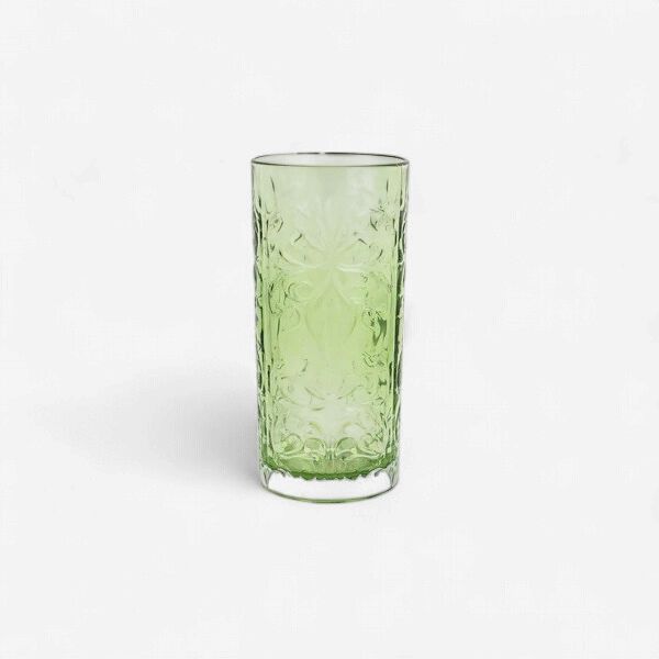 Vietri Barocco Mint Green Highball Glass