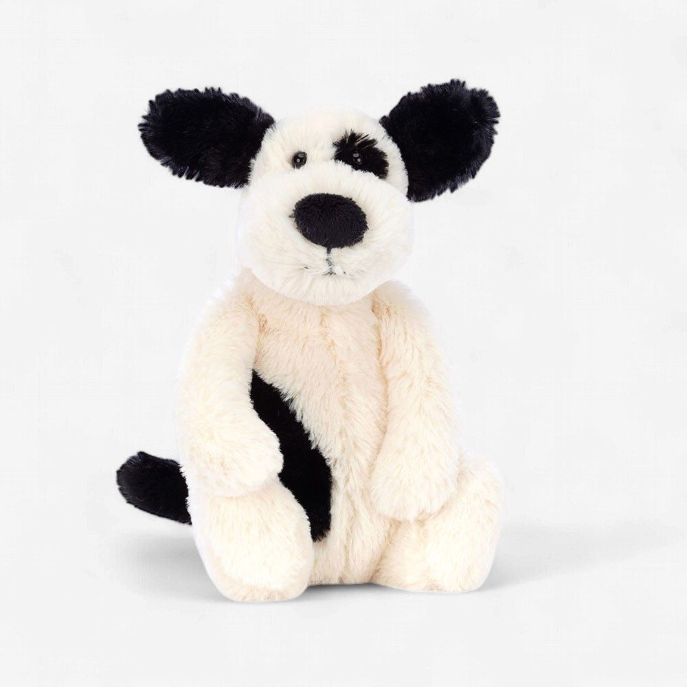 Jellycat Bashful Black &amp; Cream Puppy Little