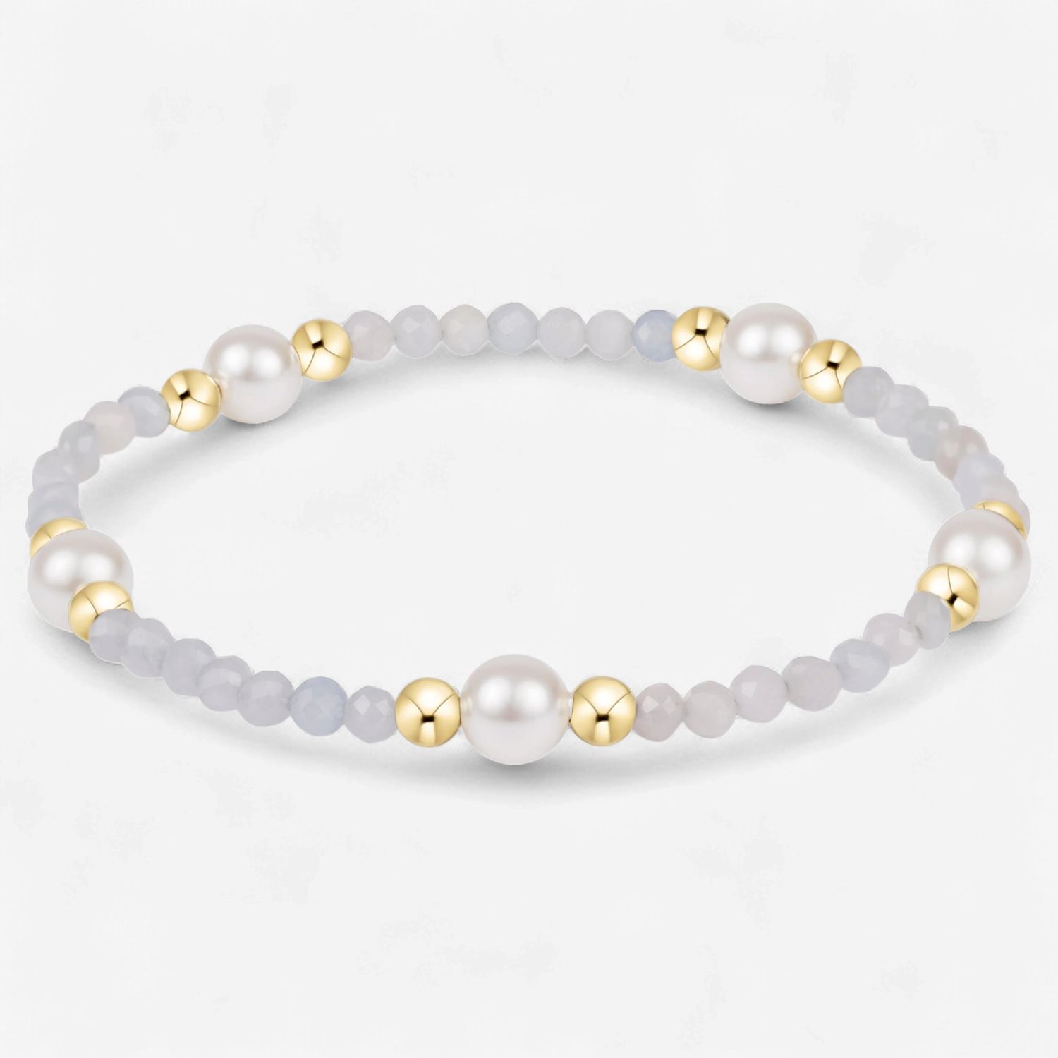 Purpose Pearl 6mm Gem Bracelet-Aquamarine