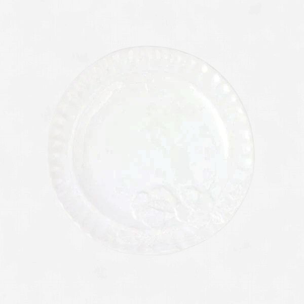 Vietri Pietra Fiori White Salad Plate-Moberly