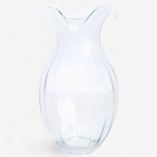 Vietri Hibiscus Large Vertical Fluted Vase-Moberly