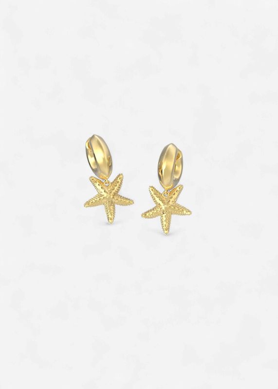 Parker Starfish Huggie Earring-Gold