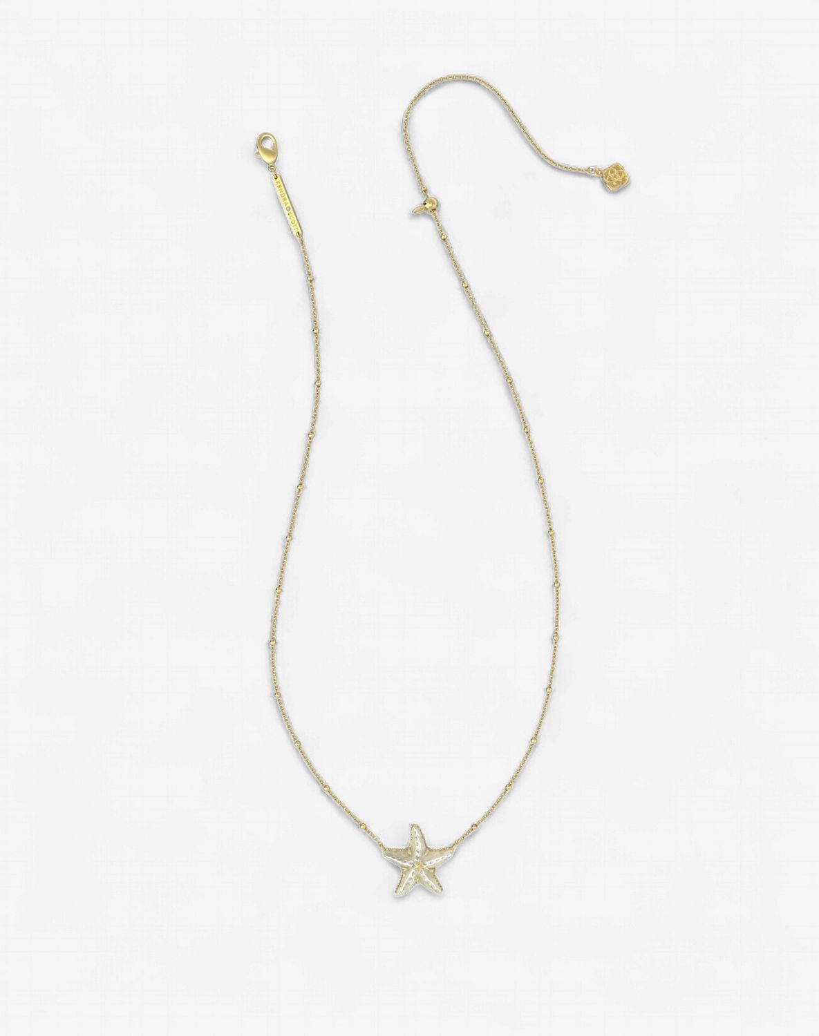 Parker Starfish Pendant Necklace-Gold Natural MOP