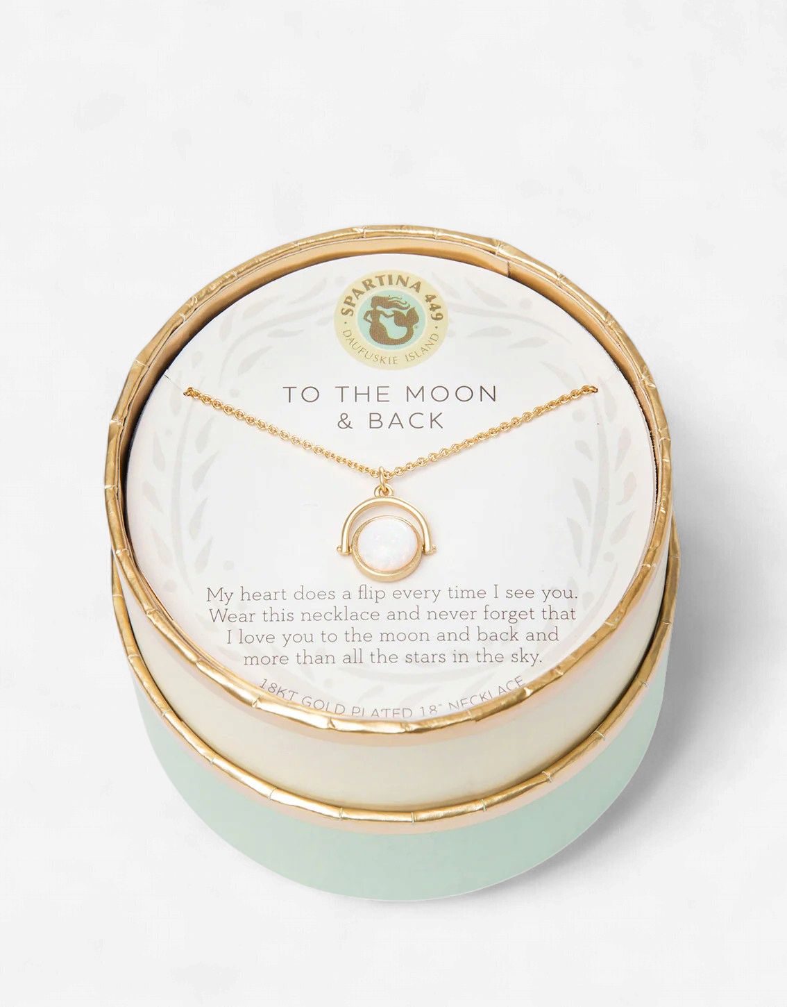To The Moon Back/Heart Flip Necklace