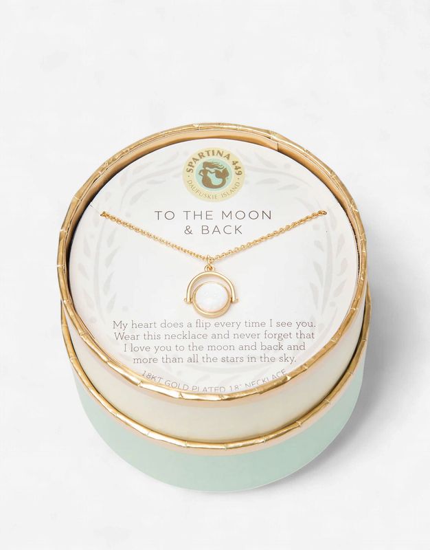 To The Moon Back/Heart Flip Necklace