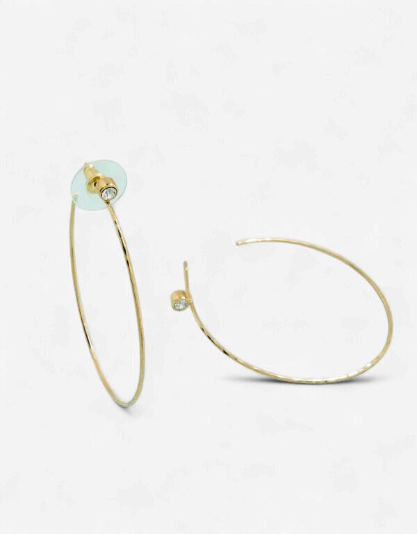 Ultrathin Hoop w/ Crystal