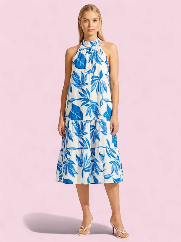 Sofia Cici Dress-Banana Blue