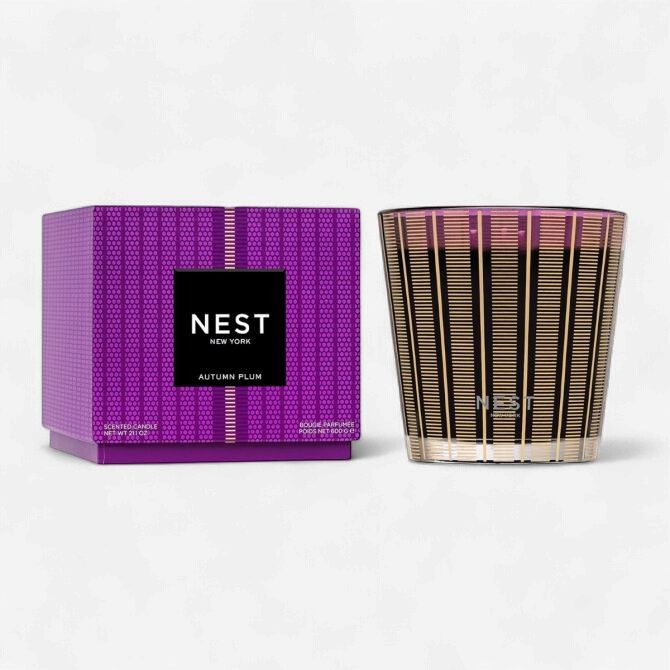 Autumn Plum 3 Wick Candle