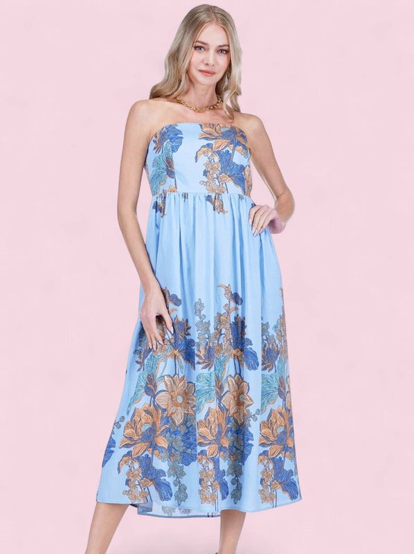 Joy Joy Antique Blossom Tube Dress