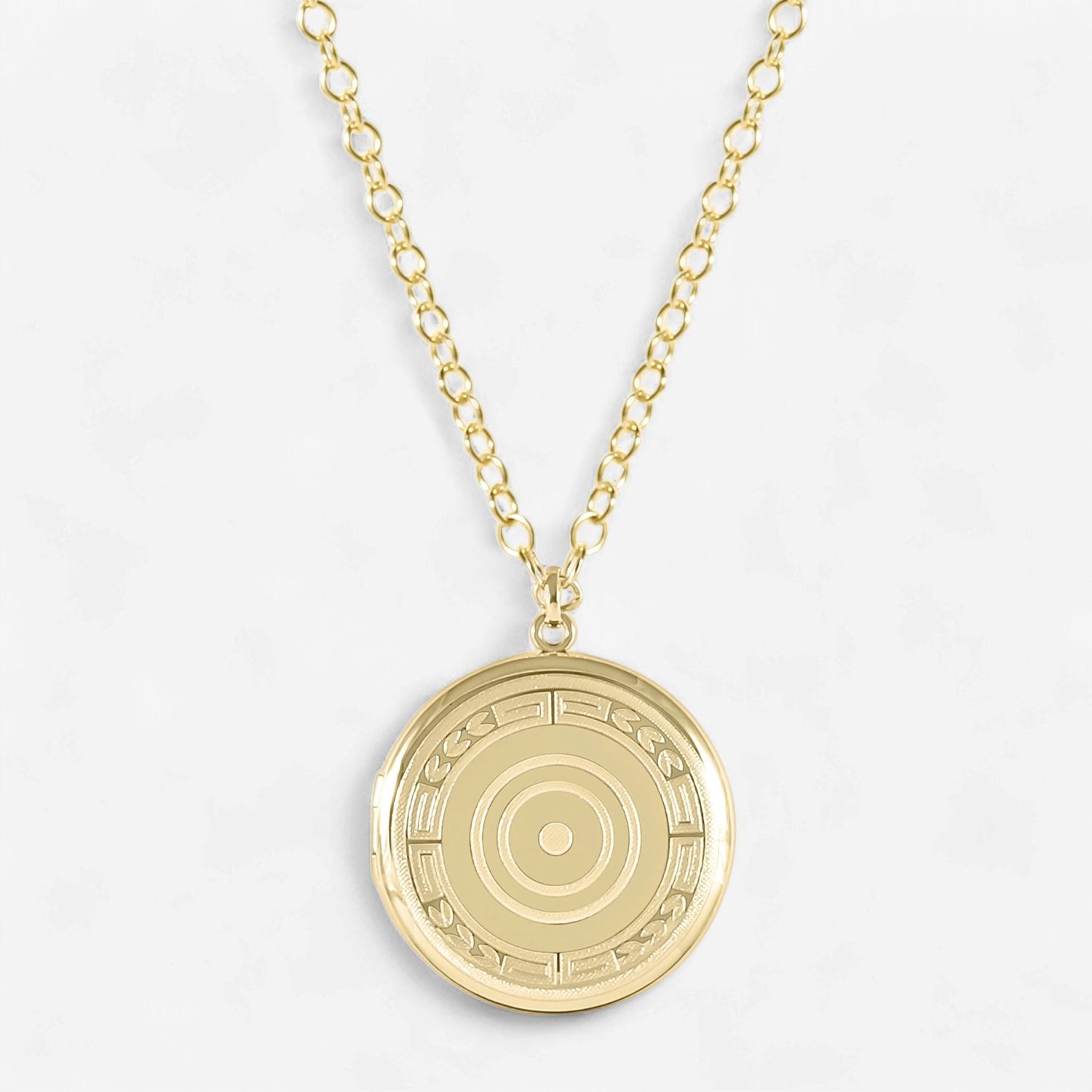 16" Gold Necklace with Large Cherish Locket