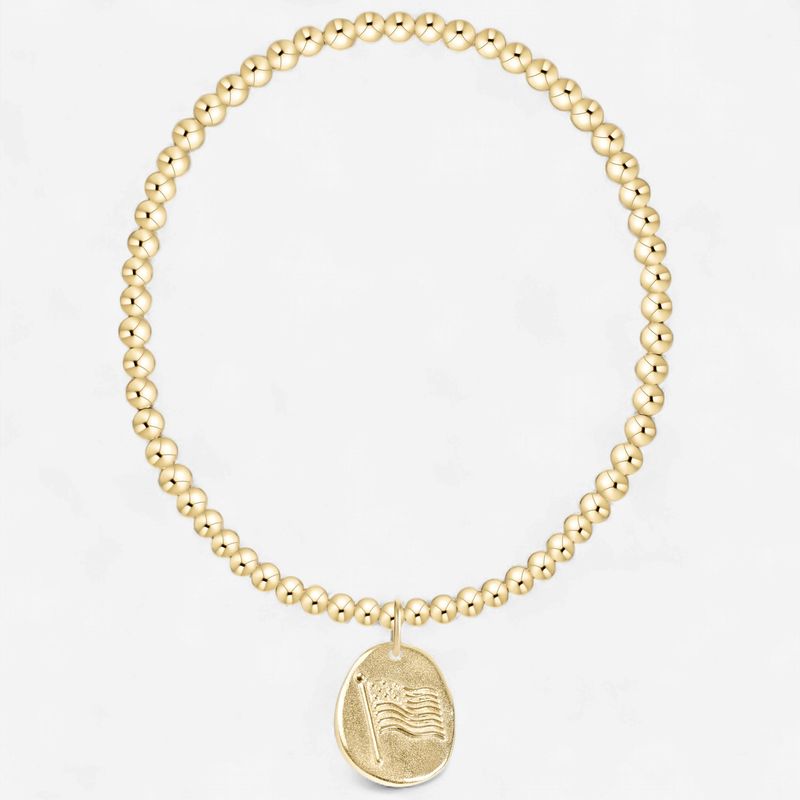 Classic Gold 3mm Bracelet - Inspire America Gold Disc