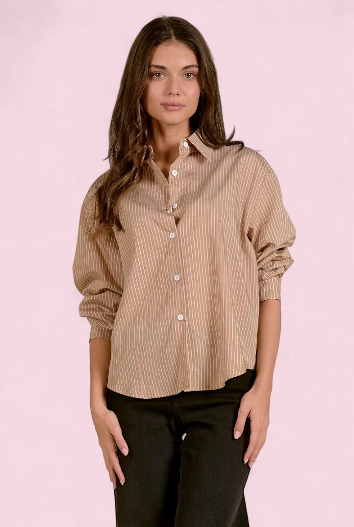 Tan Stripe Blouse