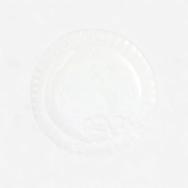 Vietri Pietra Fiori White Salad Plate-J Honeycutt