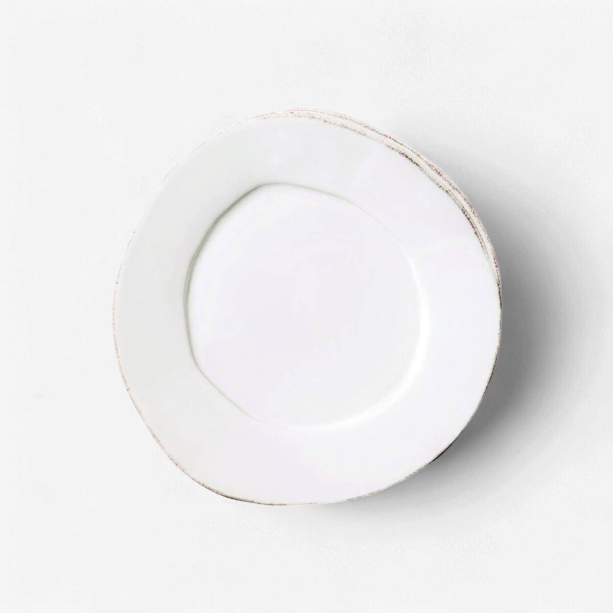 Vietri Lastra White Salad Plate-Biggers