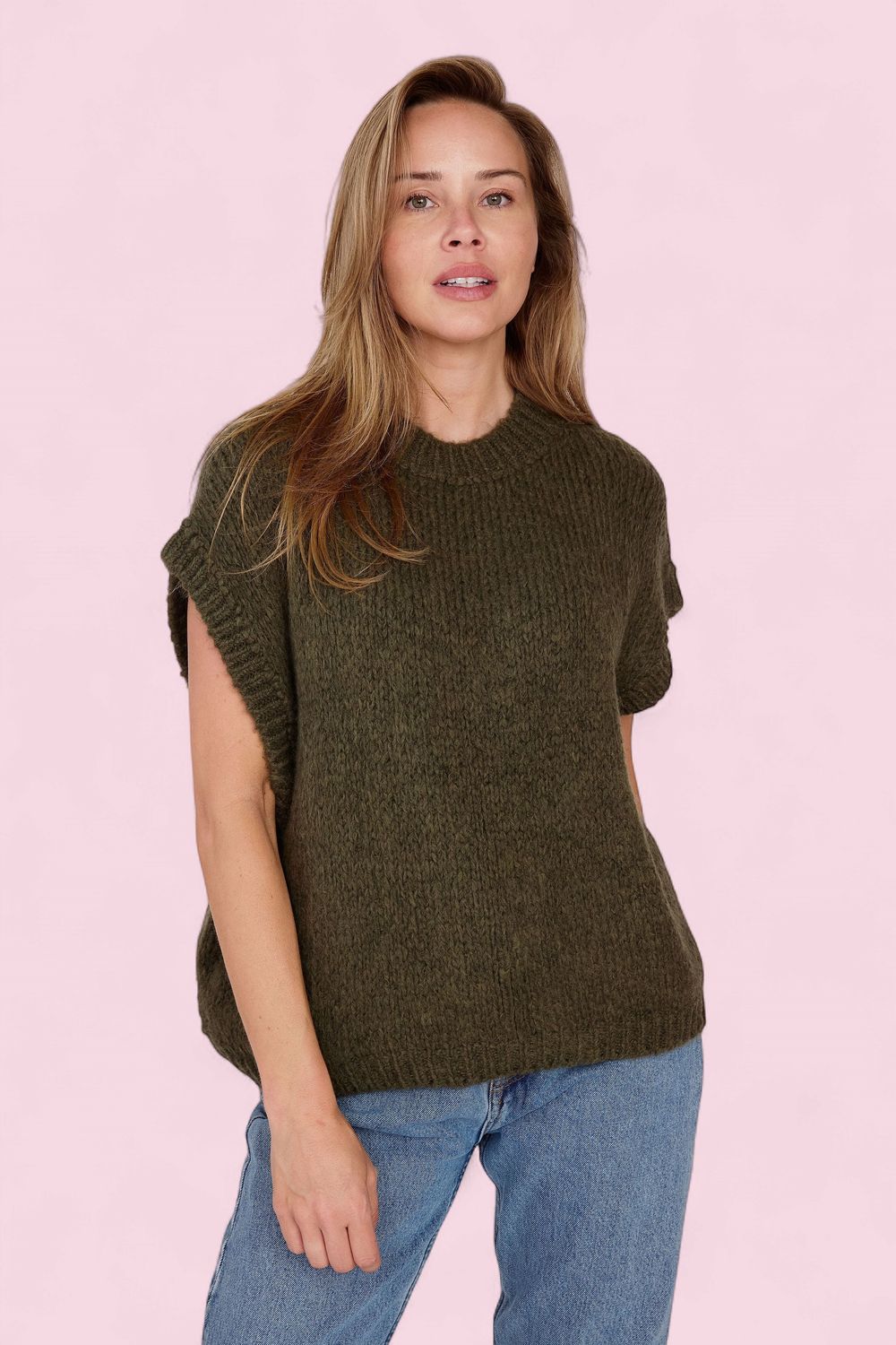 Sofia Knit Top-Moss