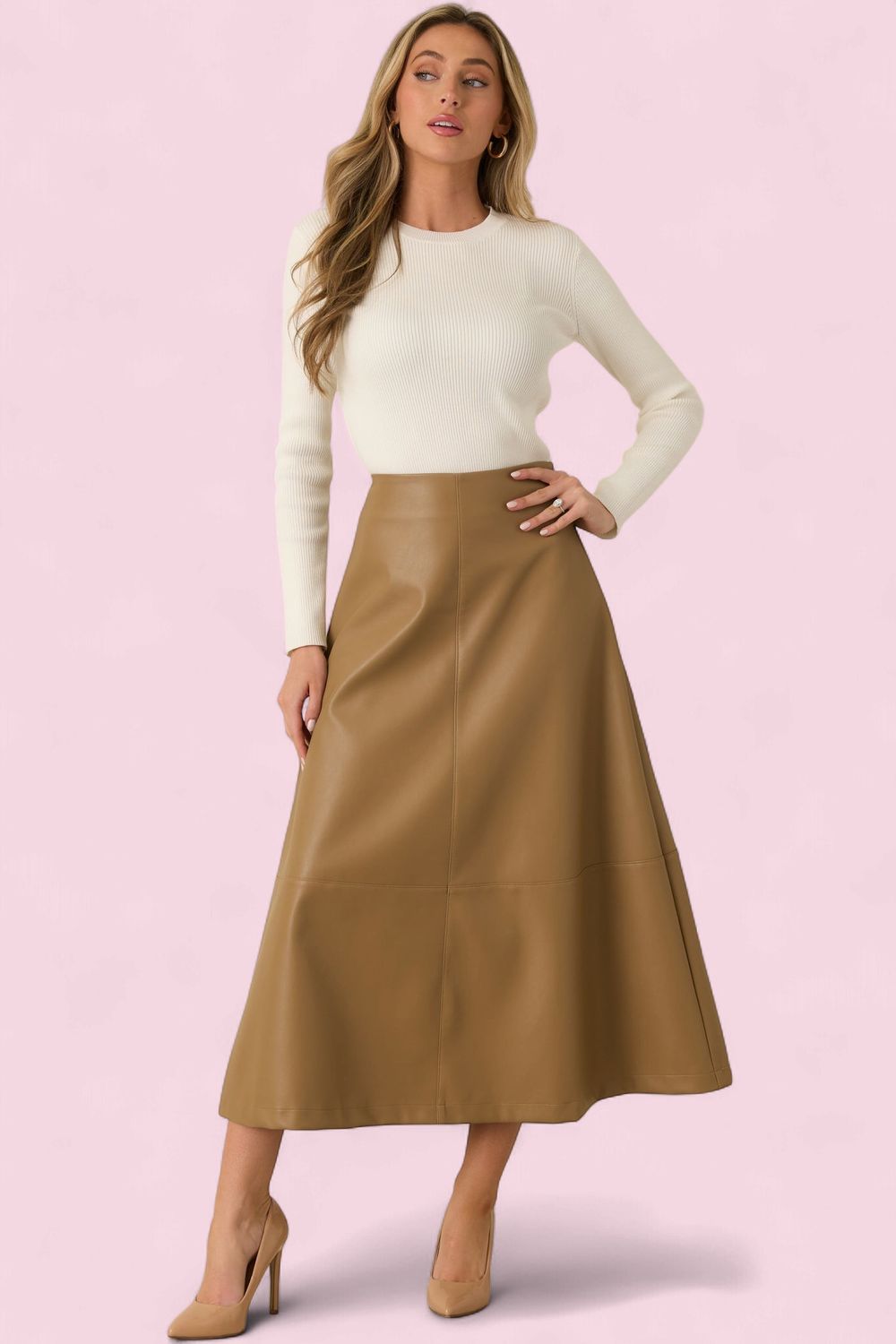 Callahan Vegan Leather Skirt