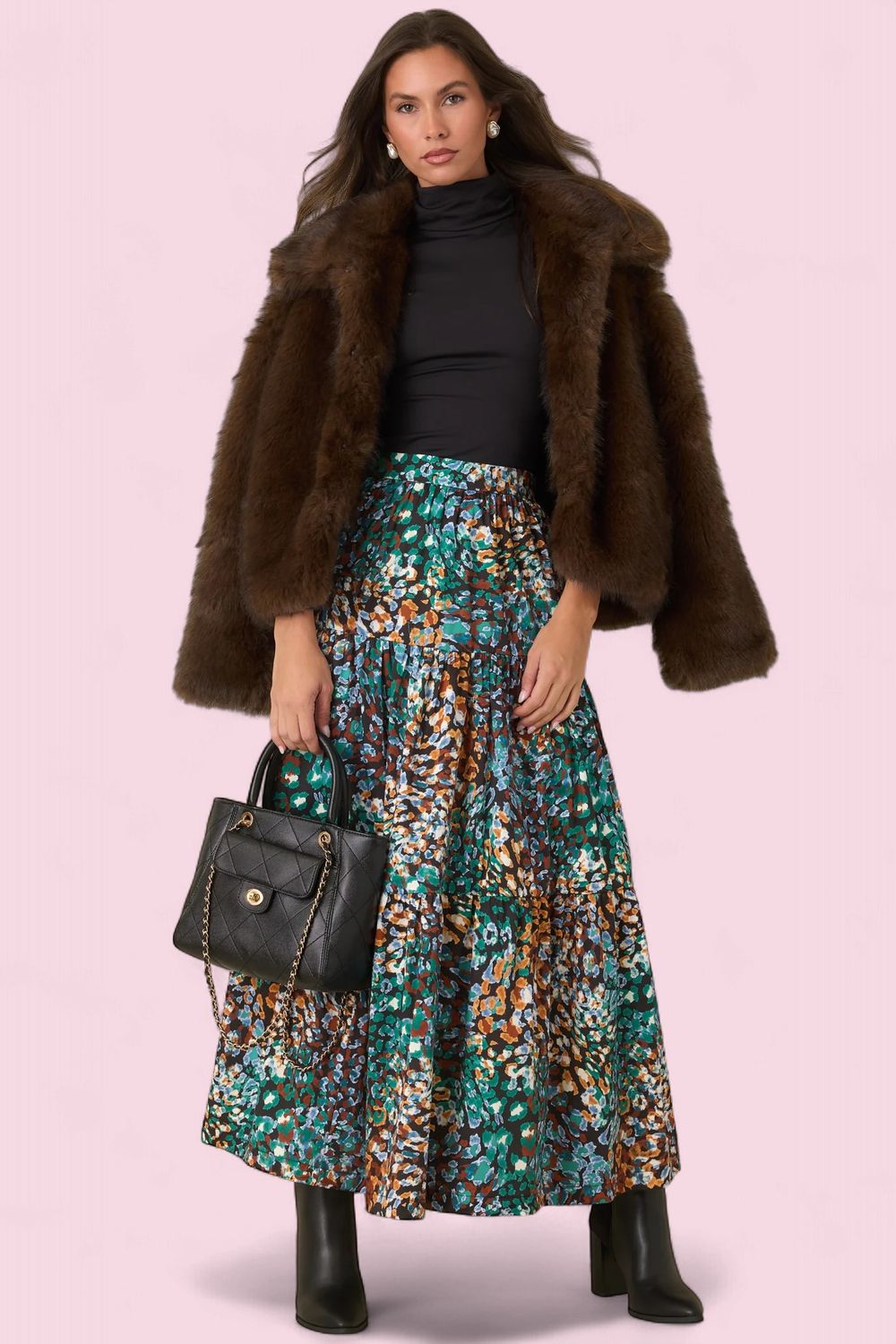 Wintour Maxi Skirt-Urban Jungle