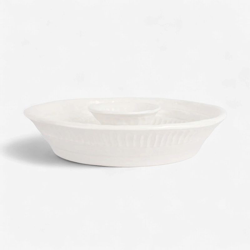 Vietri Pietra Serena Chip &amp; Dip-Lowder