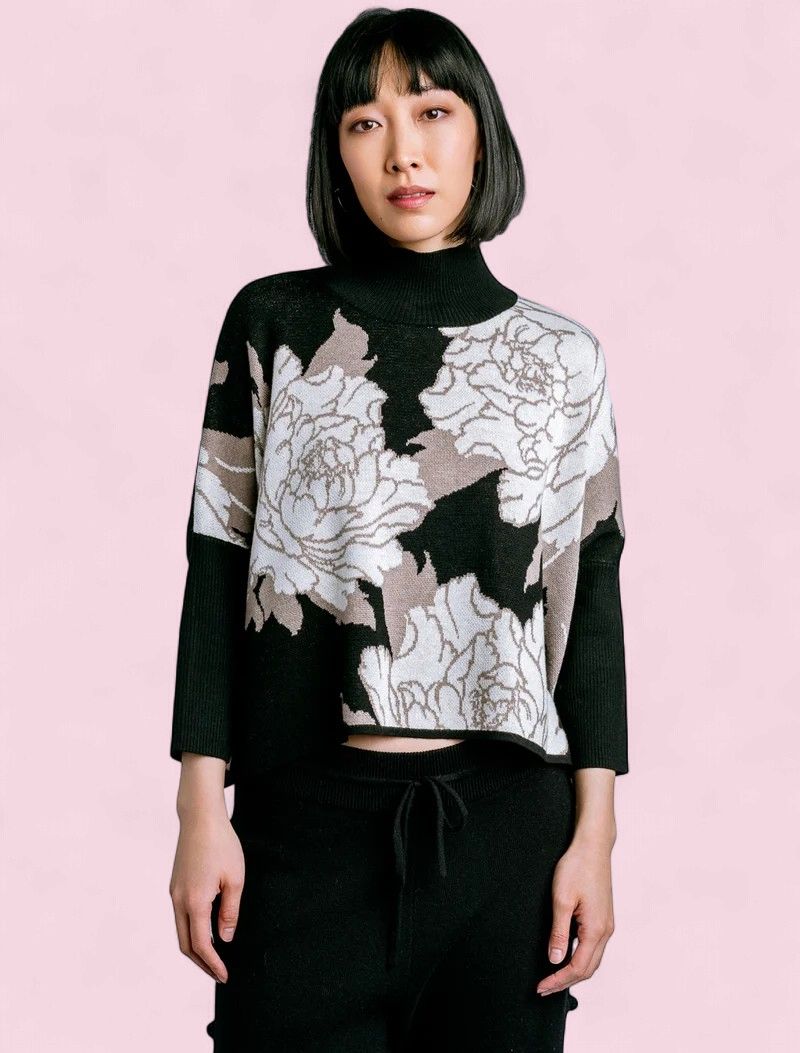 Kerisma Peony Aja Sweater-Forbidden Black O/S