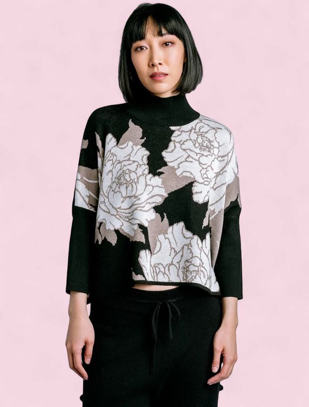 Kerisma Peony Aja Sweater-Forbidden Black O/S