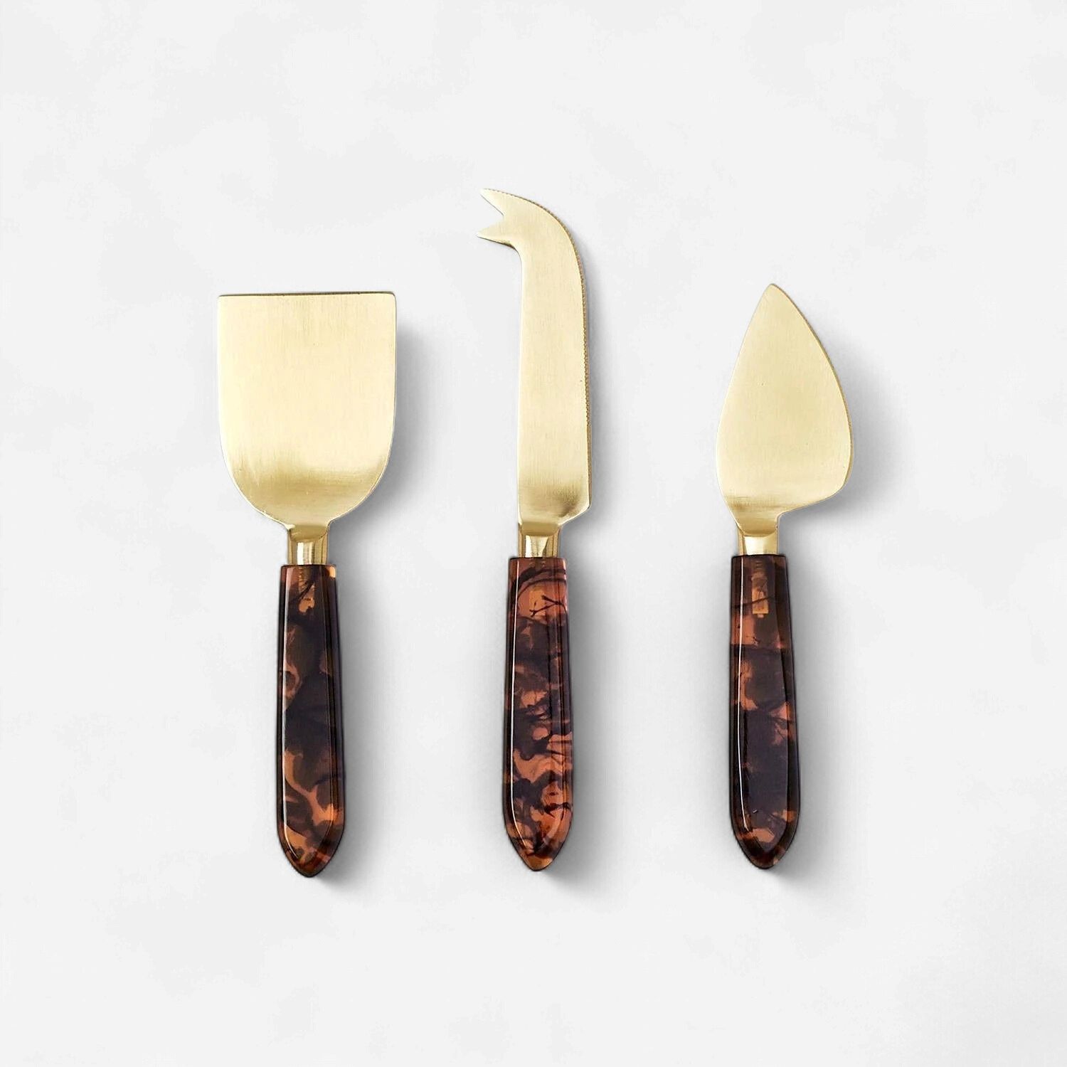 Tortoise Swirl Cheese Knives Set-Dettmer