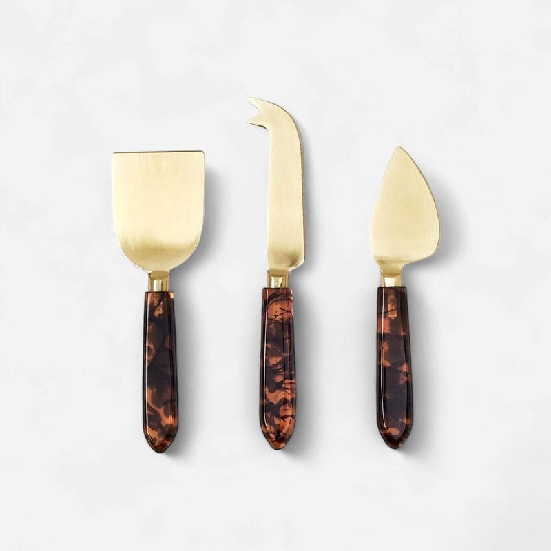 Tortoise Swirl Cheese Knives Set-Dettmer