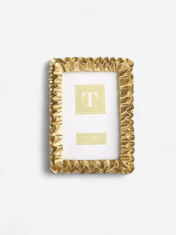 Two's Co Gold Ruffle Frame 4 X 6-Dettmer