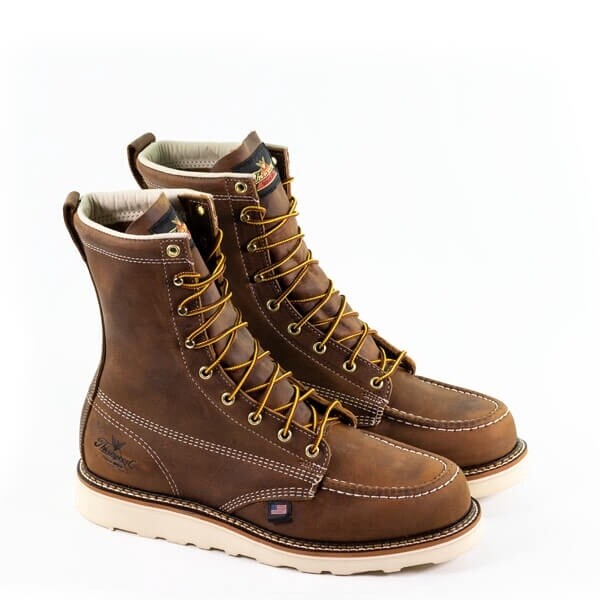 American Heritage 8″ Crazyhorse Moc Toe Wedge™ Boots, Size: 10.5, Width: E2