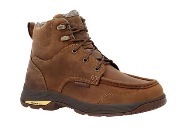 Athens 6&quot; Superlyte Waterproof Moc-Toe Work Boot, Width: M, Size: 10.5