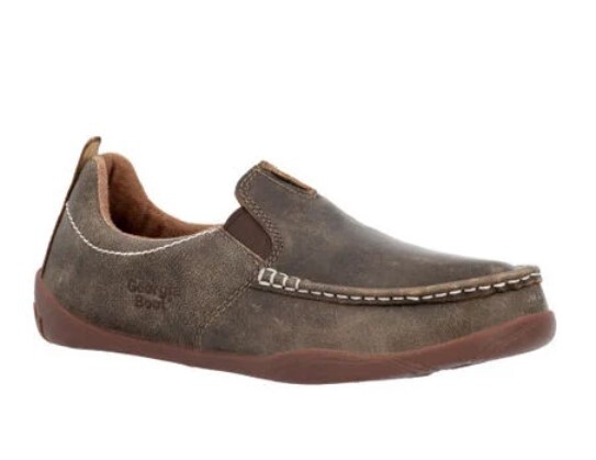 Cedar Falls Moc-Toe Rustic Brown Slipper, Size: 10.5, Width: M