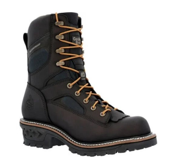 LTX Black Waterproof Lace to Tow Logger Work Boot, Size: 10.5, Width: M