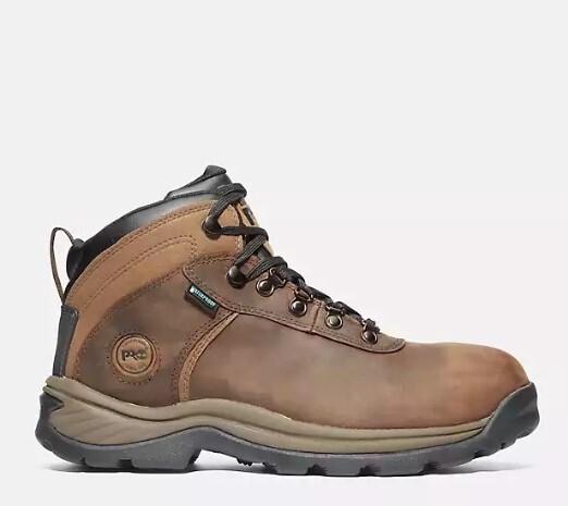 Mens 6&quot; Brown Flume Waterproof Steel Toe Boot, Size: 7, Width: M