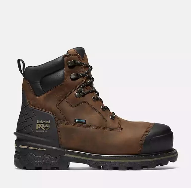 Men&#39;s 6&quot; Mocha Brown Boondock HD Waterproof Composite Toe Boot, Size: 7, Width: M
