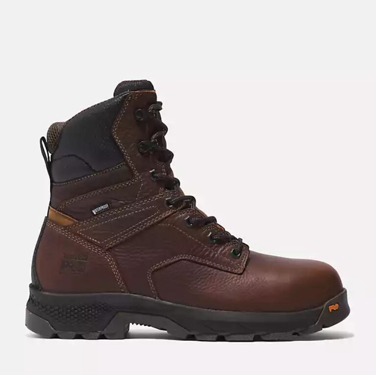 Men&#39;s 8&quot; Brown Titan EV  Waterproof Composite Toe Boot, Width: M, Size: 7