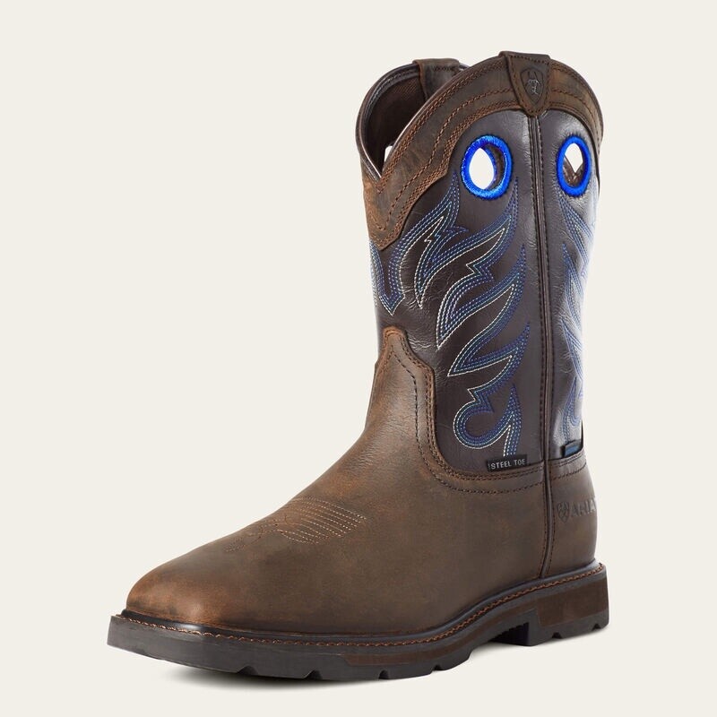 Groundwork Waterproof Steel Toe Work Boot, Size: 8.5, Width: D