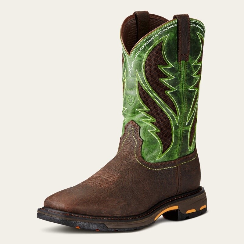 WorkHog Wide Square Toe VentTEK Composite Toe Work Boot, Size: 8, Width: D