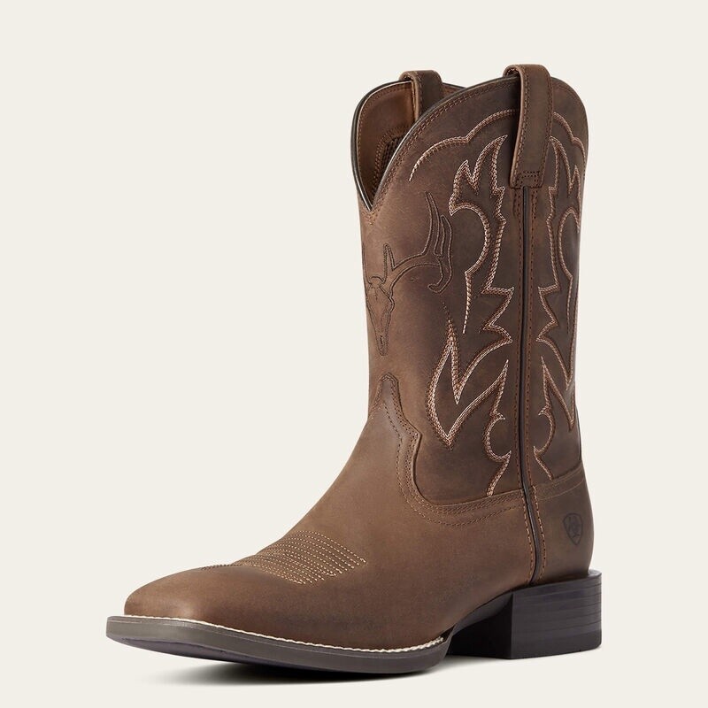 Distressed Brown Sport Outdoor Western Boot, Size: 7, Width: D